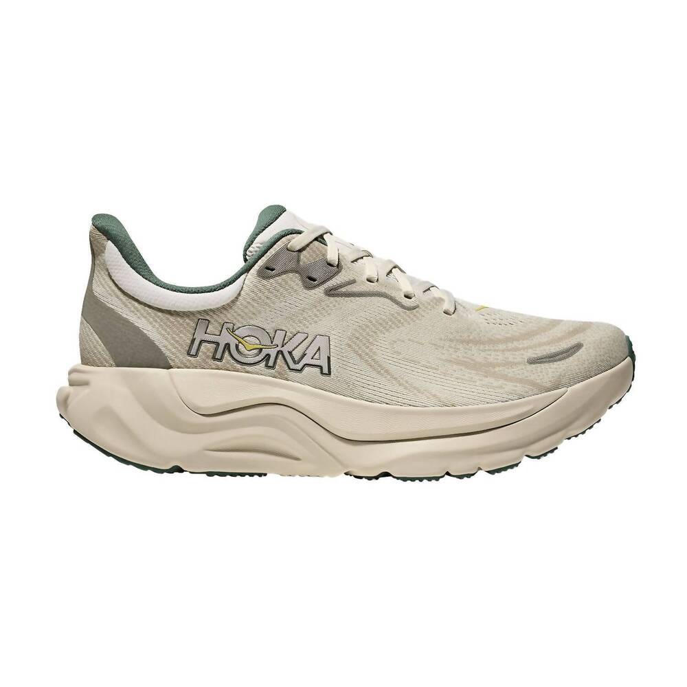 NEW HOKA men's arahi 8 running shoes in truffle salt/oyster mushroom